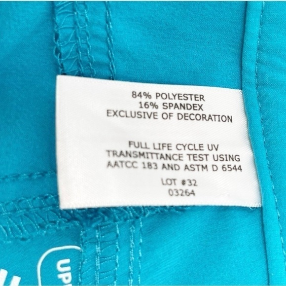 COOLIBAR Mens UPF 50+ Turquoise Performance Amphibian Shorts Back Zip Pockets XL - Picture 7 of 7